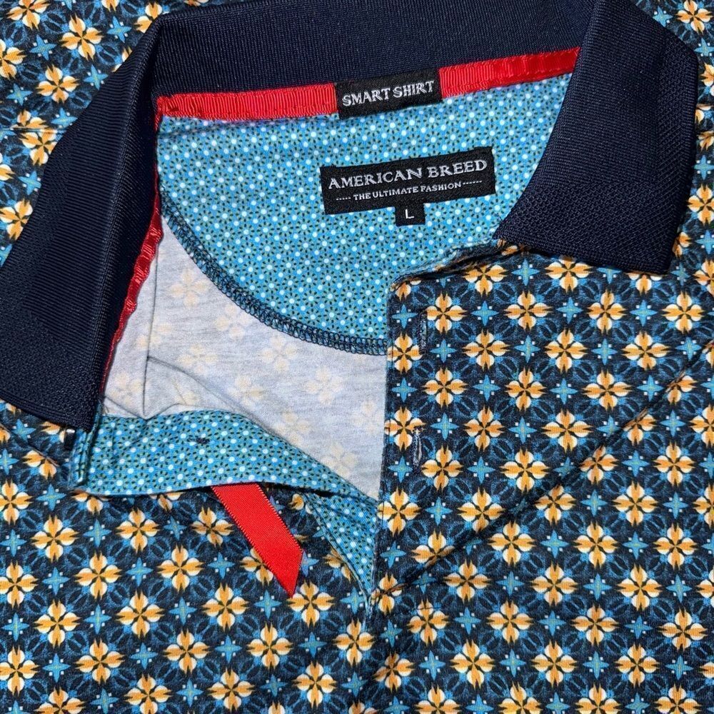 American Breed Patterned Polo Shirt - Picture 3 of 5